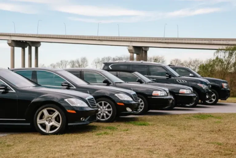 Black car decorated for a wedding in Philadelphia